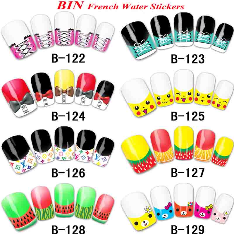 B serise Franch water nail sticker
