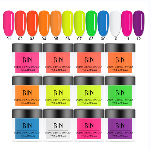 neon color dipping powder