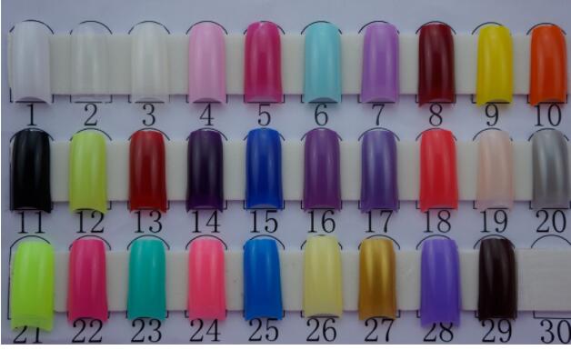BY-NT-201 color blank nail tips