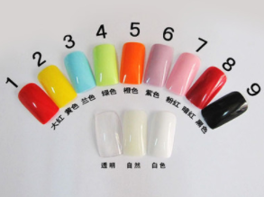BY-NT-202 color blank nail tips full cover