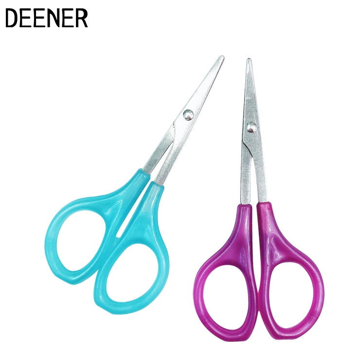 Stainless steel round nose hair scissors